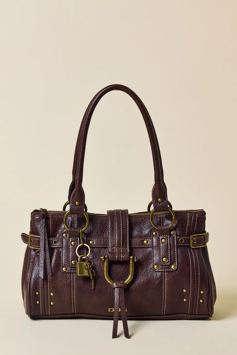 BDG Lock Shoulder Bag - Black