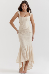 Carisia Maxi Dress - Cream - UK 8