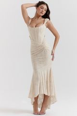 Carisia Maxi Dress - Cream - UK 6