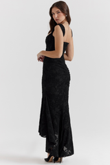 Carisia Maxi Dress - Black - UK 8