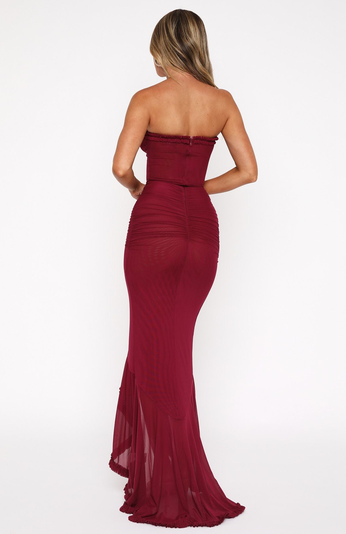 Stella Maxi Dress - Wine Red - M