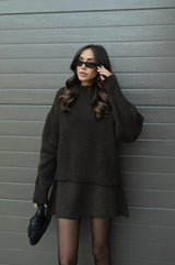 Rachel Knit Set - Brown - S