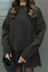 Rachel Knit Set - Brown - L
