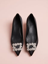 Crystal Buckle Pointed Heel - 39