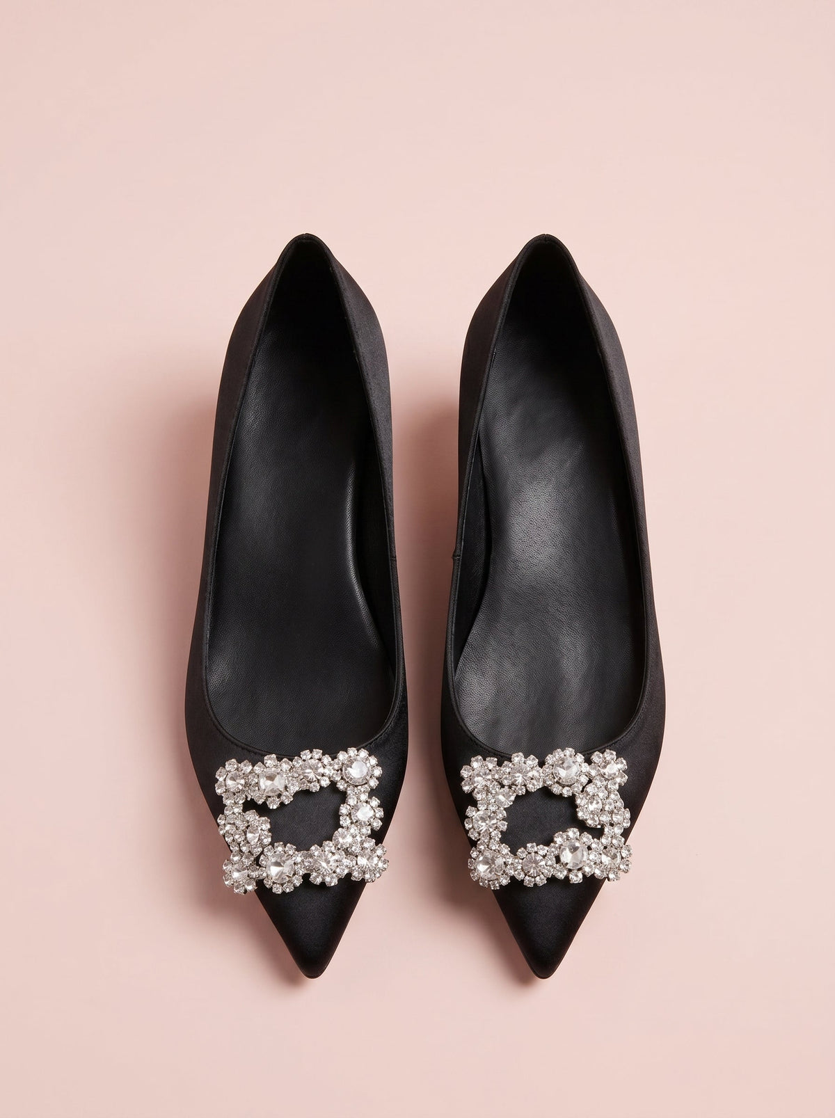Crystal Buckle Pointed Heel - 39