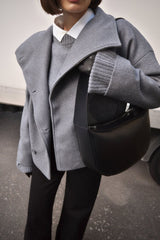 Clara Short Wool Coat - Grey - M