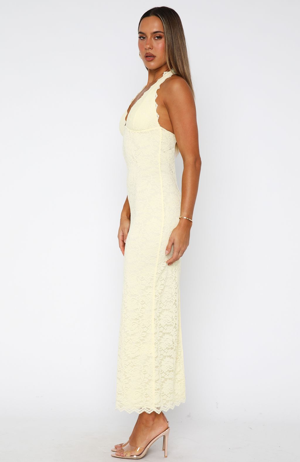 Mirabel Lace Maxi Dress - M - Black