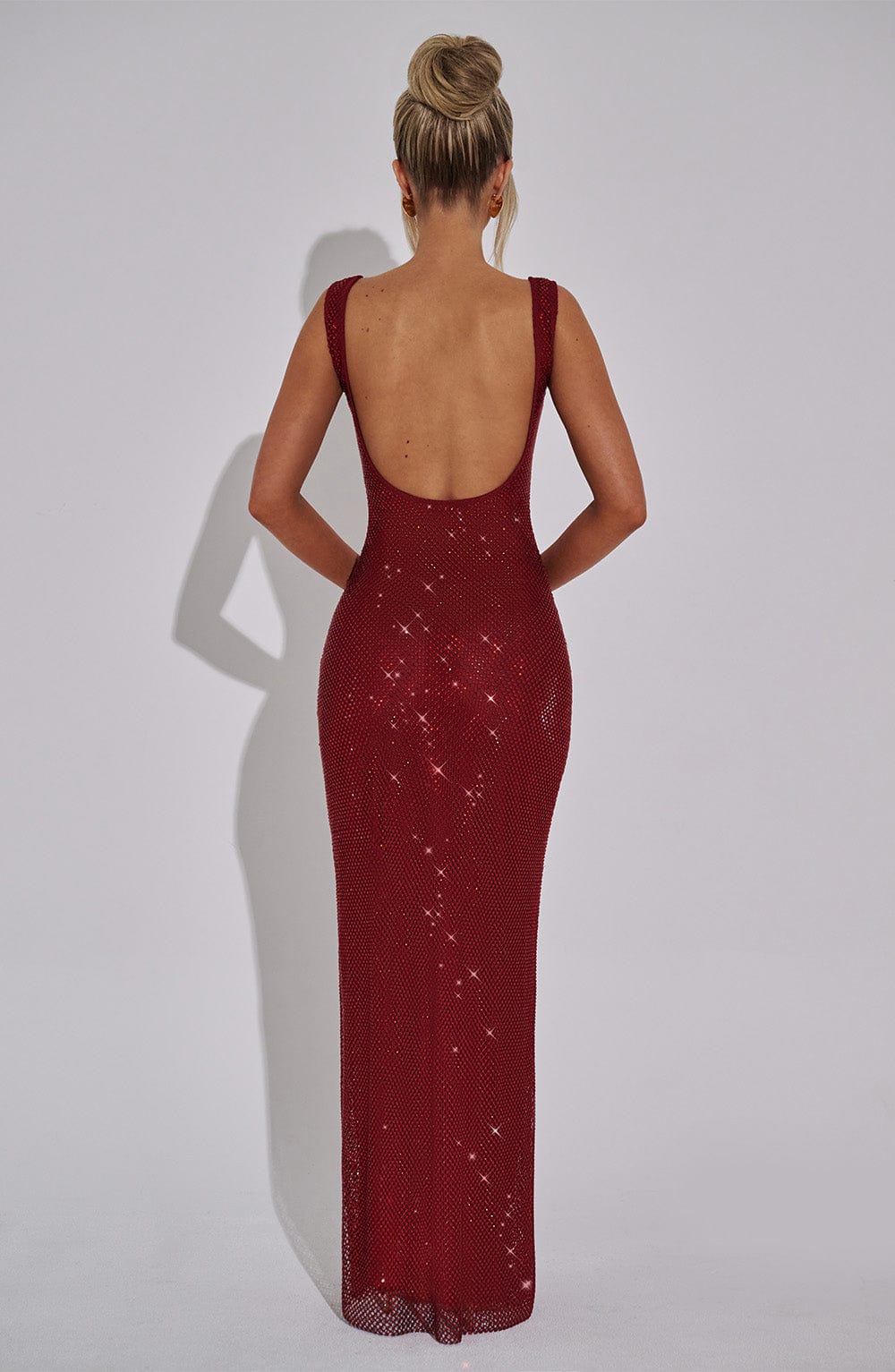 Enya Maxi Dress - Wine Red - XL