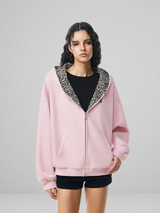 Leopard Zip Up - Black