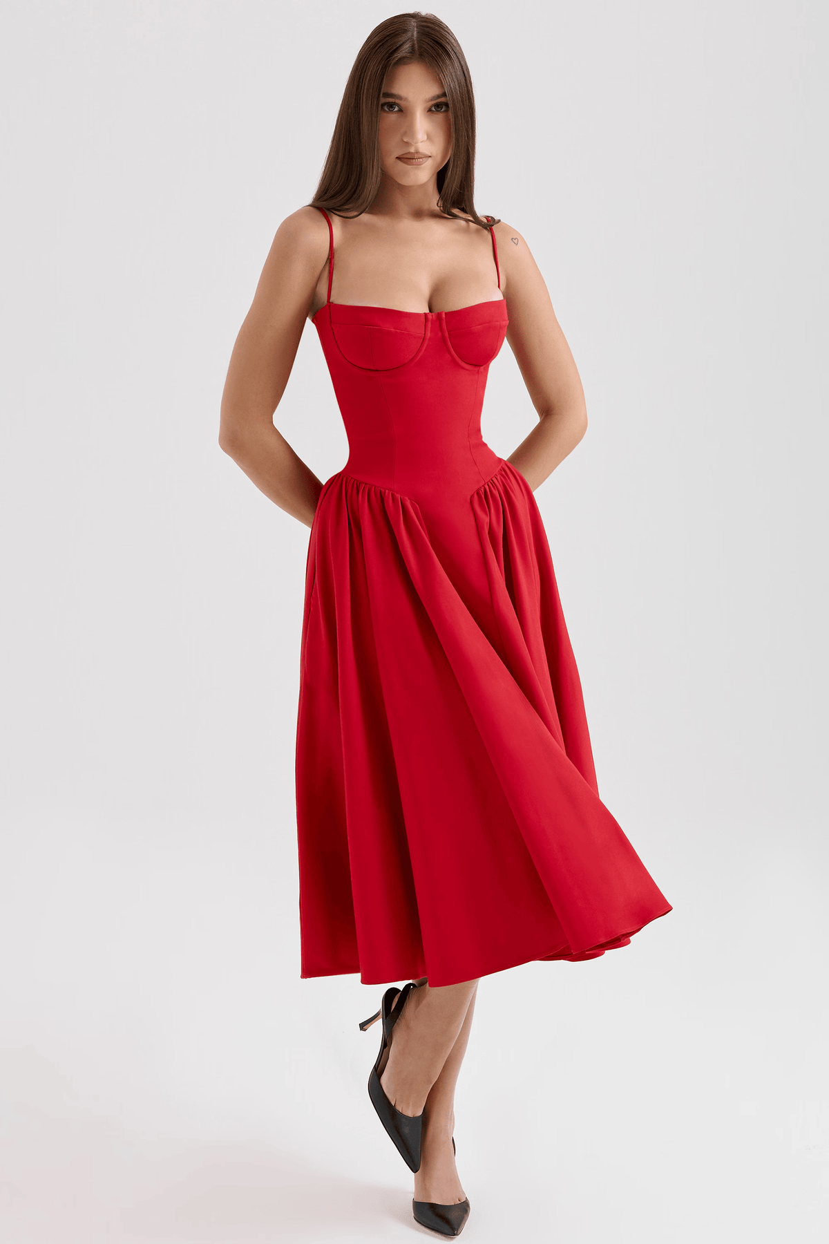 Celine Corset Dress - Beige - L