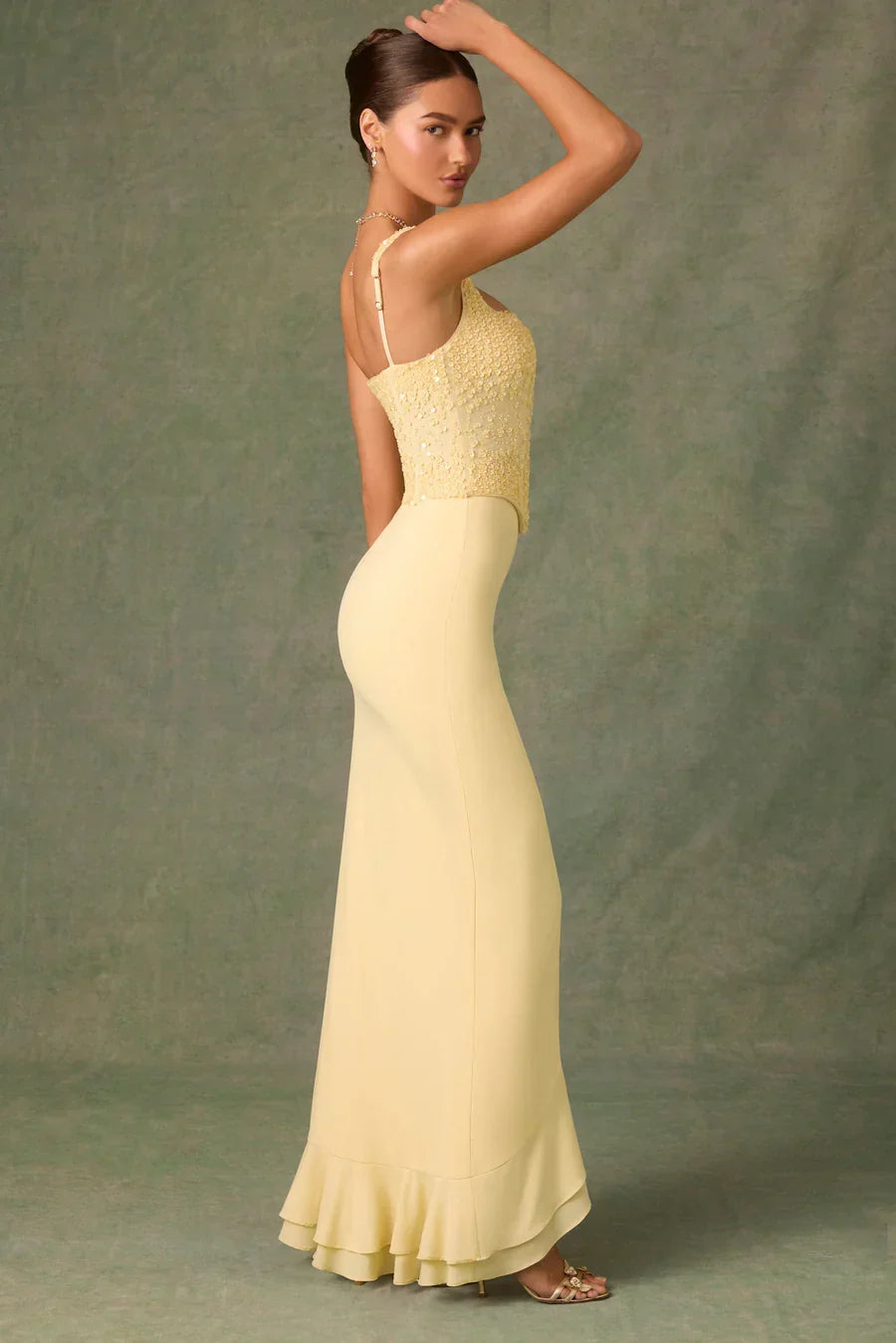 Robina Maxi Dress - Yellow - L
