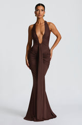 Rosetta Maxi Dress - Brown - S