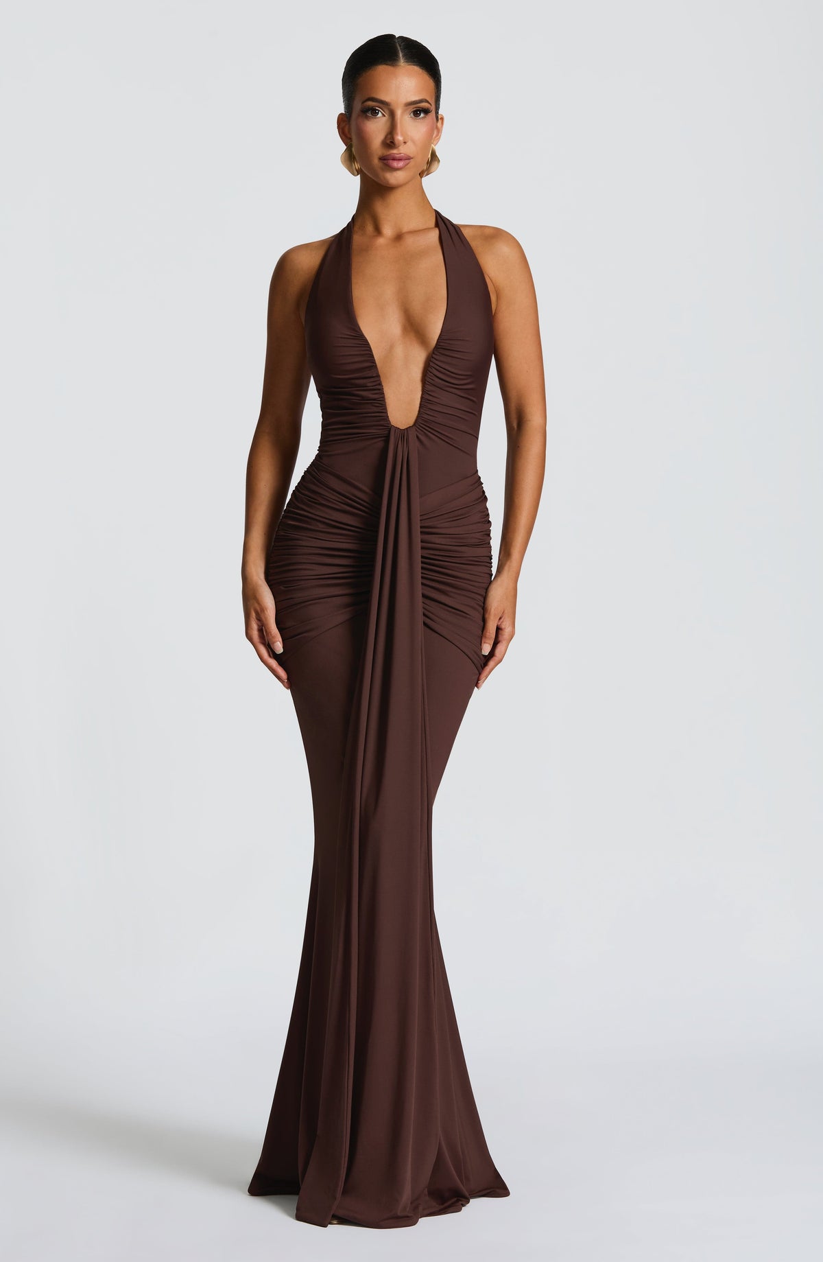 Rosetta Maxi Dress - Brown - XS
