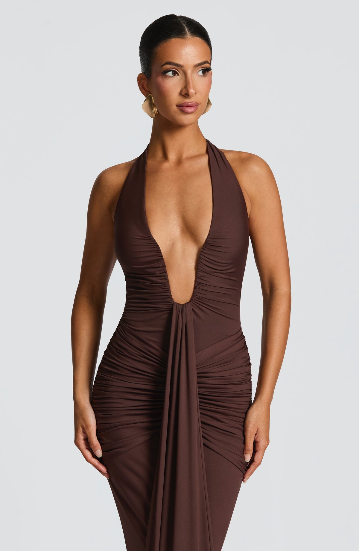 Rosetta Maxi Dress - Brown - M