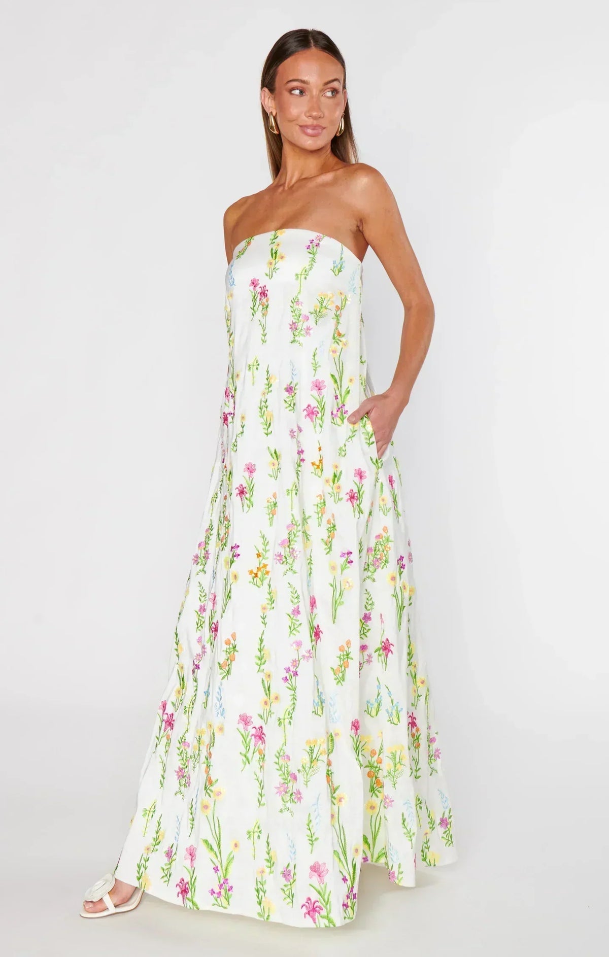 Odilia Flower Maxi Dress - S