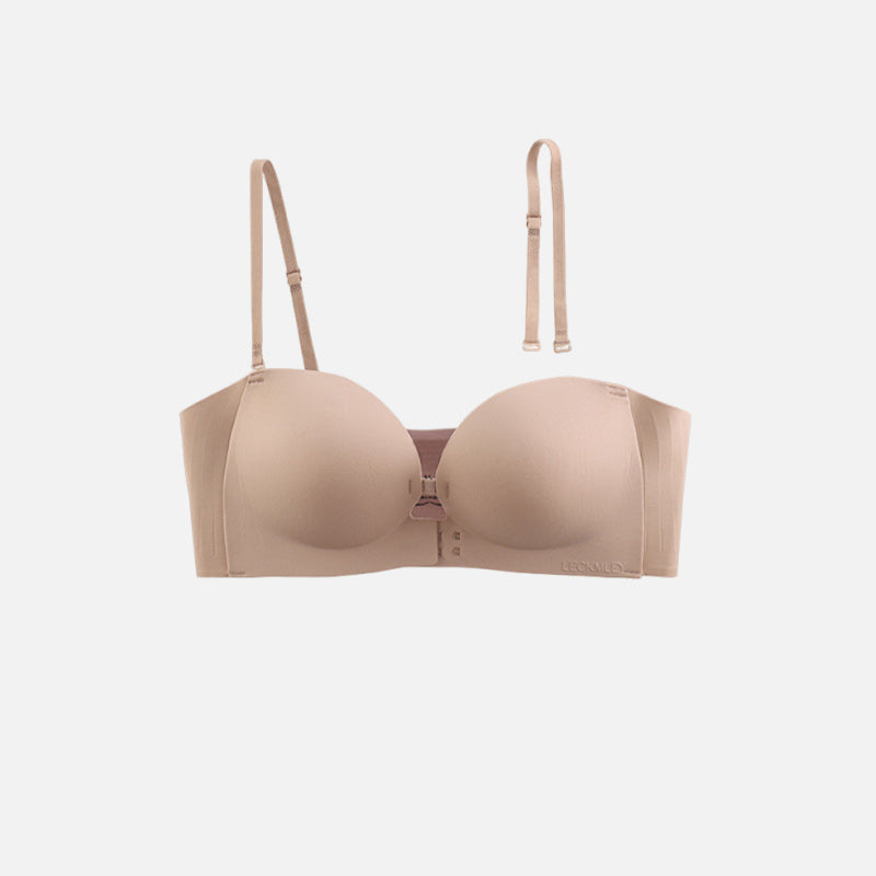 Seamless Front Closure Bra With Adjustable Straps - Skin - XL / 38ABC / 85ABC