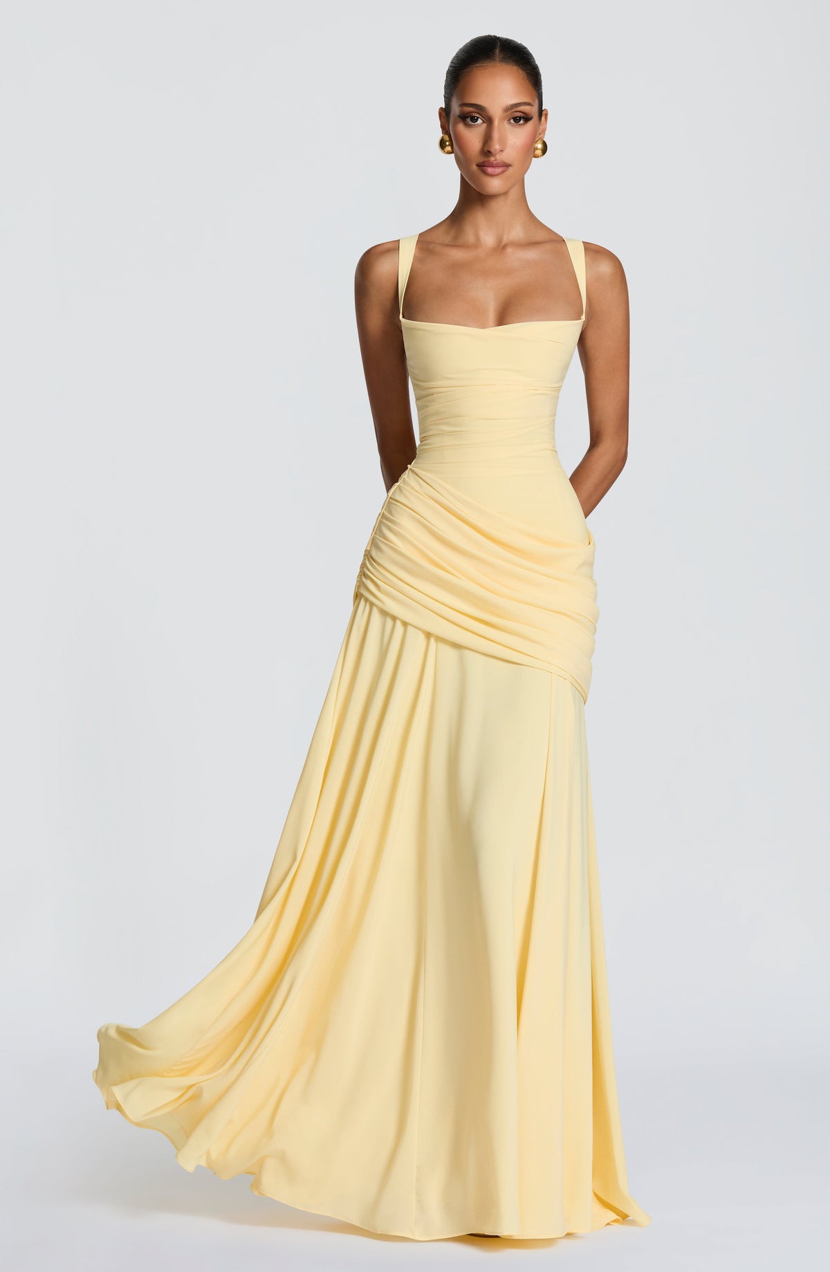 Serena Maxi Dress - Yellow - XS