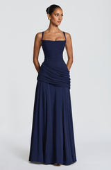 Serena Maxi Dress - Navy - S