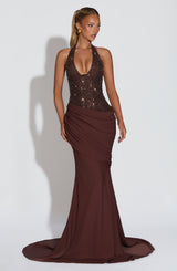 Taylor Maxi Dress - Brown - XS