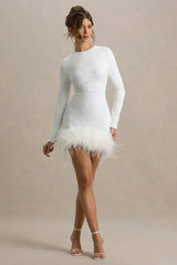 Claudia Mini Dress - White - M