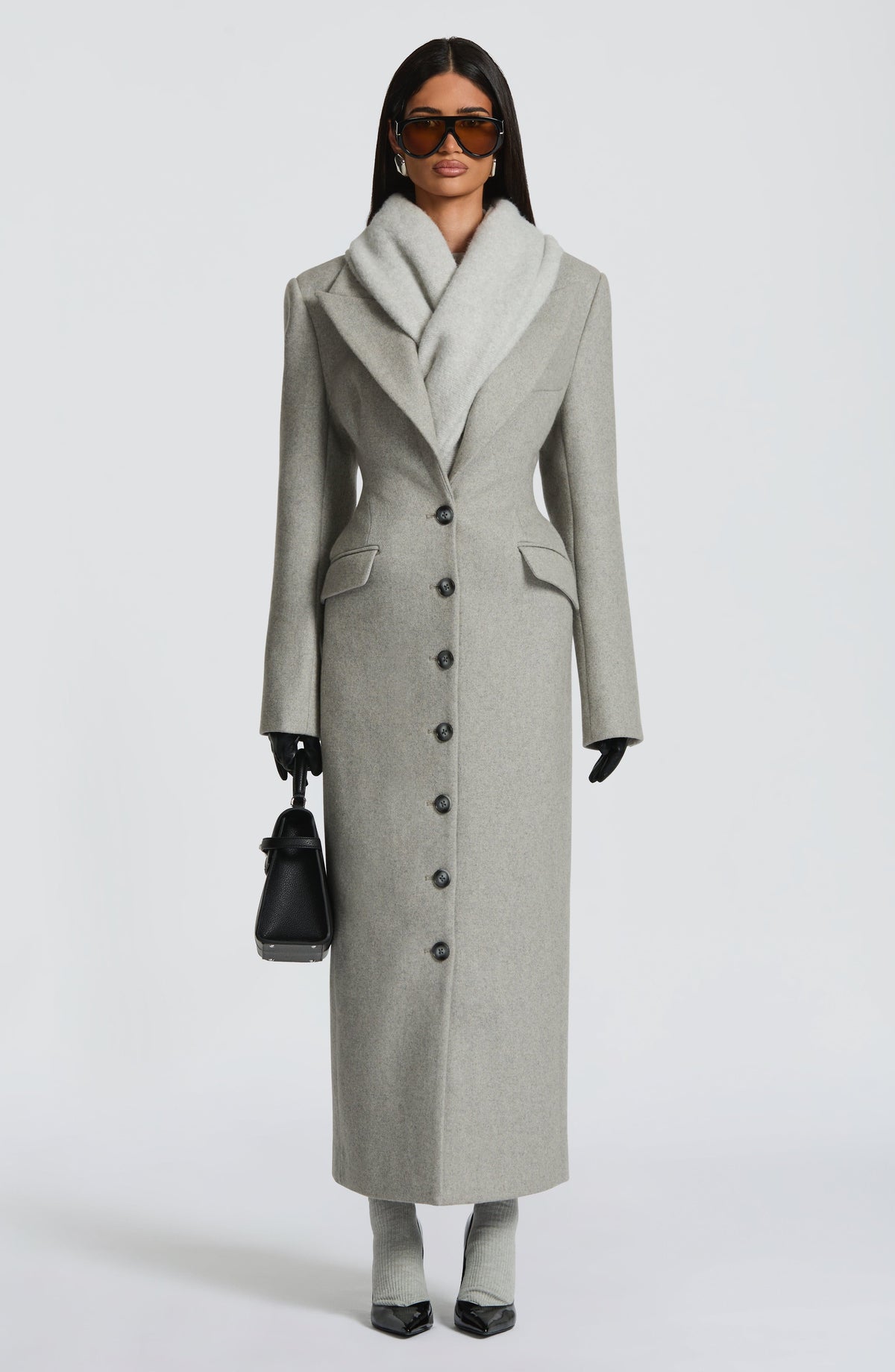 Ursula Chic Coat - Light Grey - S