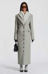 Ursula Chic Coat - Light Grey - S