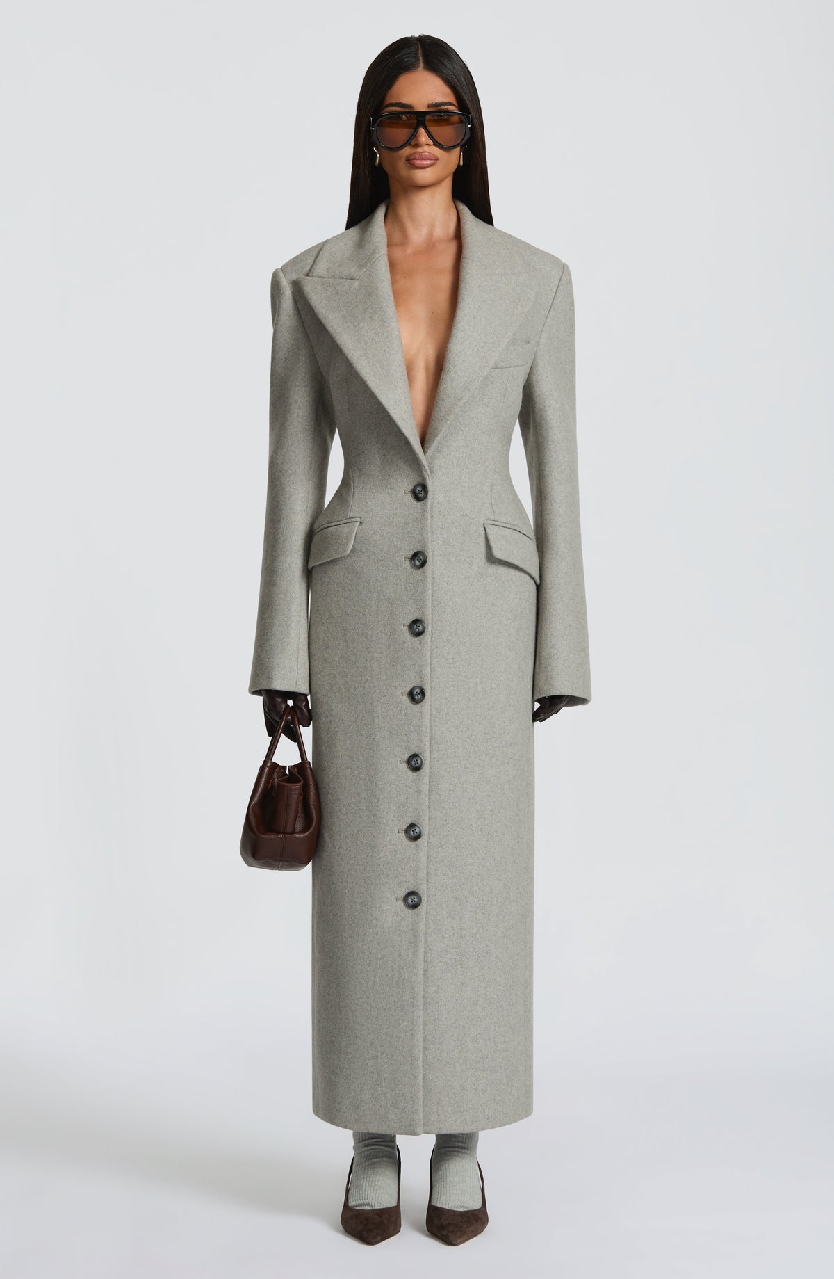 Ursula Chic Coat - Light Grey - XS