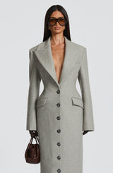 Ursula Chic Coat - Light Grey - M