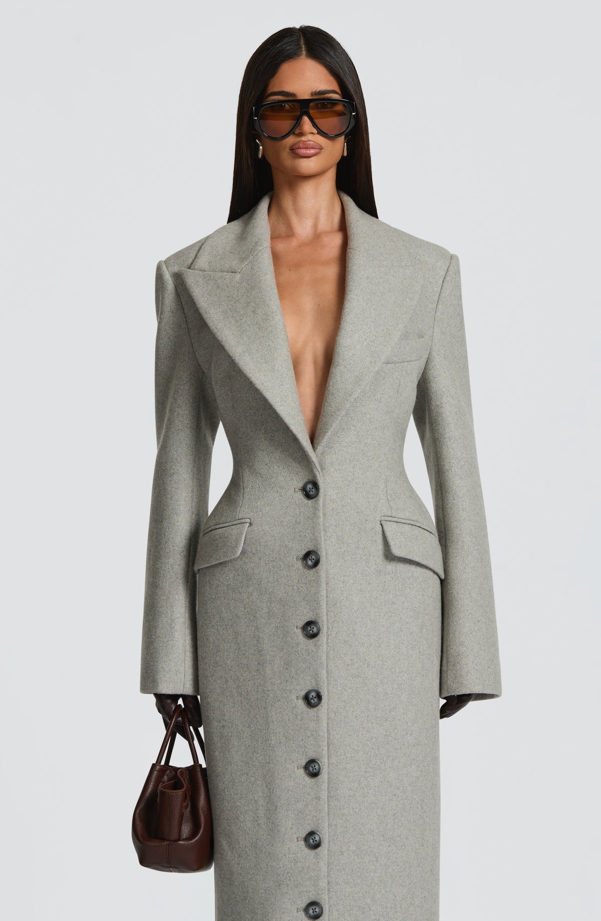 Ursula Chic Coat - Light Grey - M