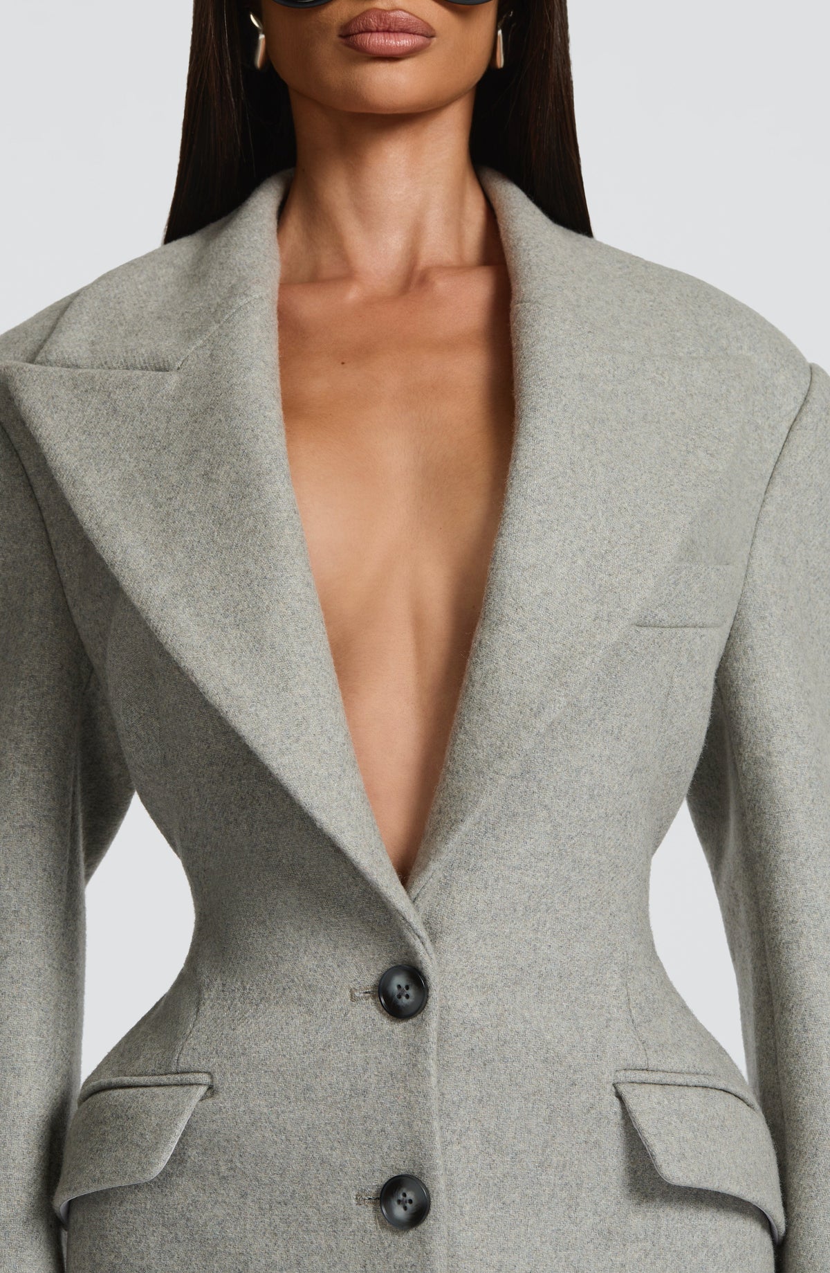 Ursula Chic Coat - Light Grey - L