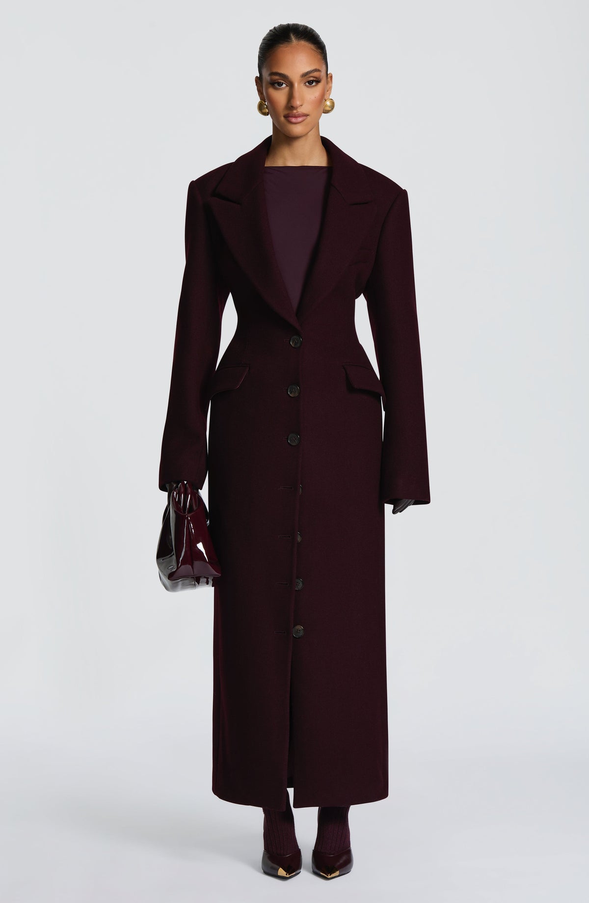 Ursula Chic Coat - Plum - XL