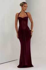 Vixen Maxi Dress - Wine Red - XL
