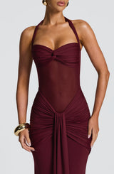 Vixen Maxi Dress - Wine Red - S