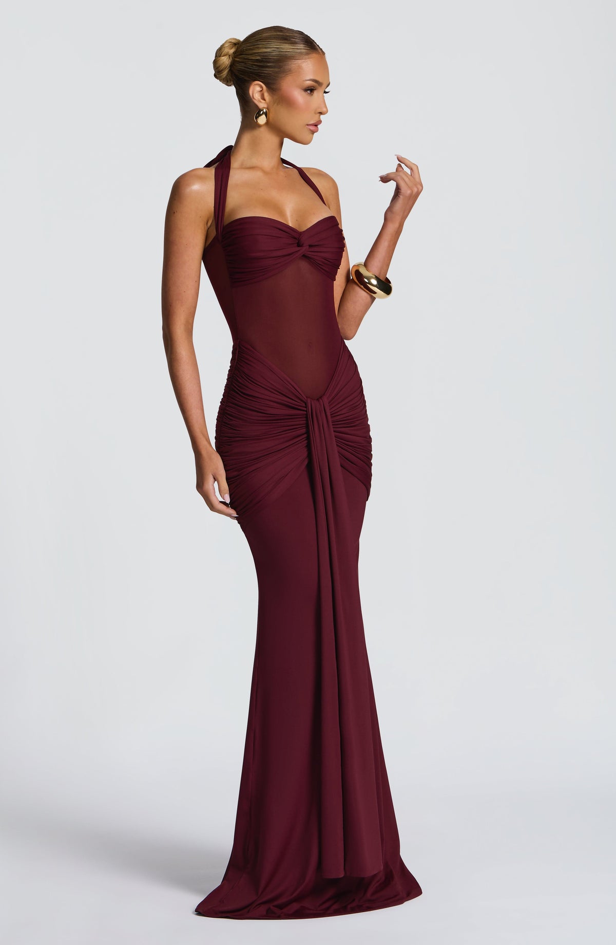 Vixen Maxi Dress - Wine Red - M