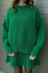Rachel Knit Set - Wine Red - 2XL