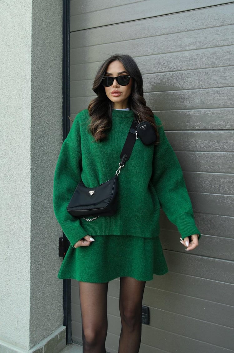 Rachel Knit Set - Green - L
